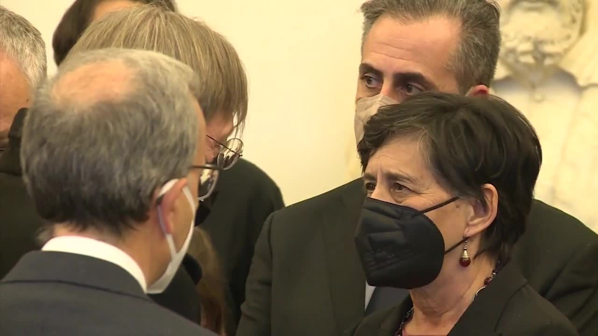 Multitud de personas se despiden de David Sassoli en Roma