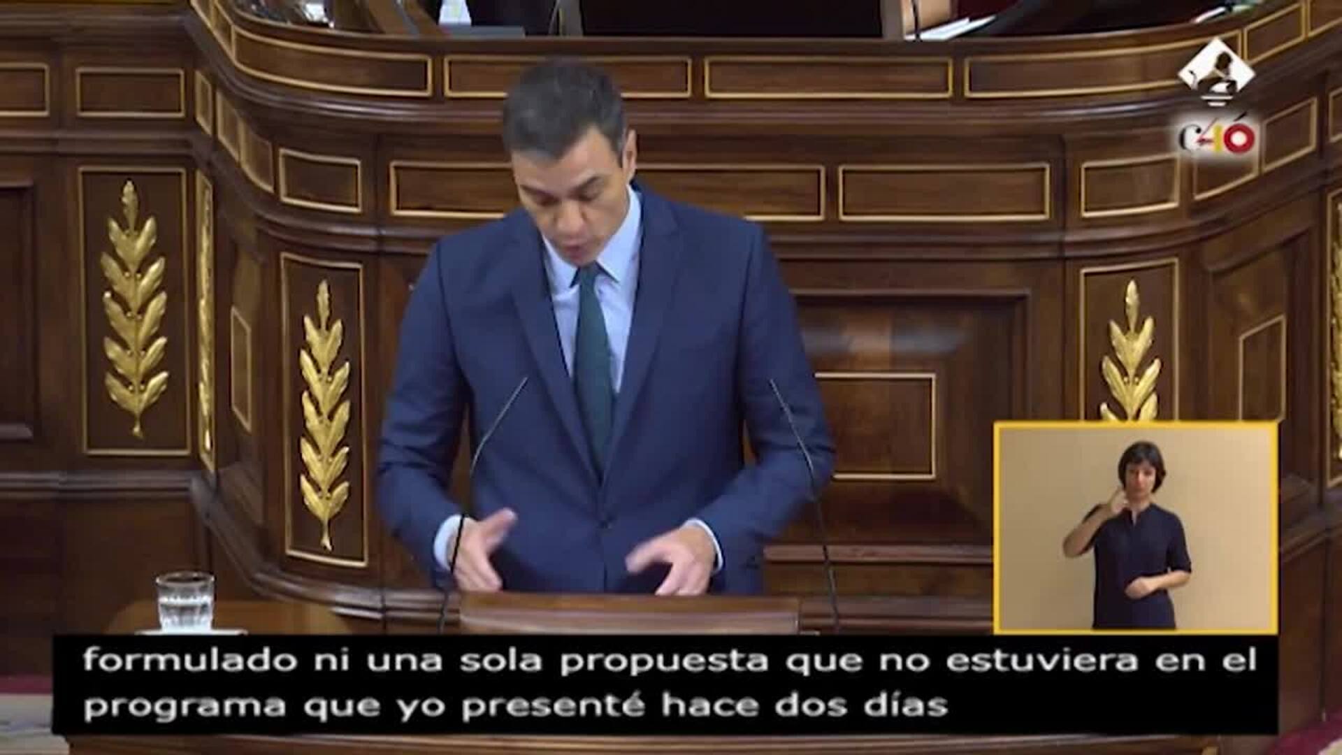 Sánchez:&quot;El problema nunca fue el programa, querían controlar al Gobierno&quot;