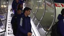 La selección española llega a Róterdam