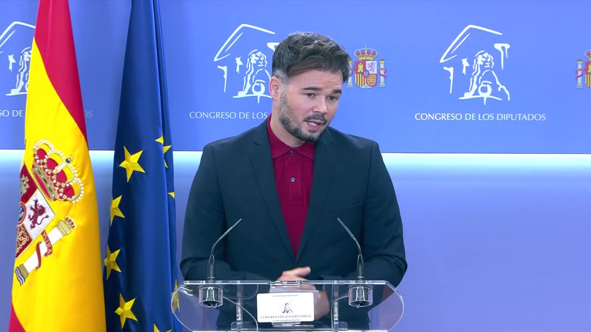 Rufián avisa al Gobierno de que no debe dar por hecho su apoyo a PGE