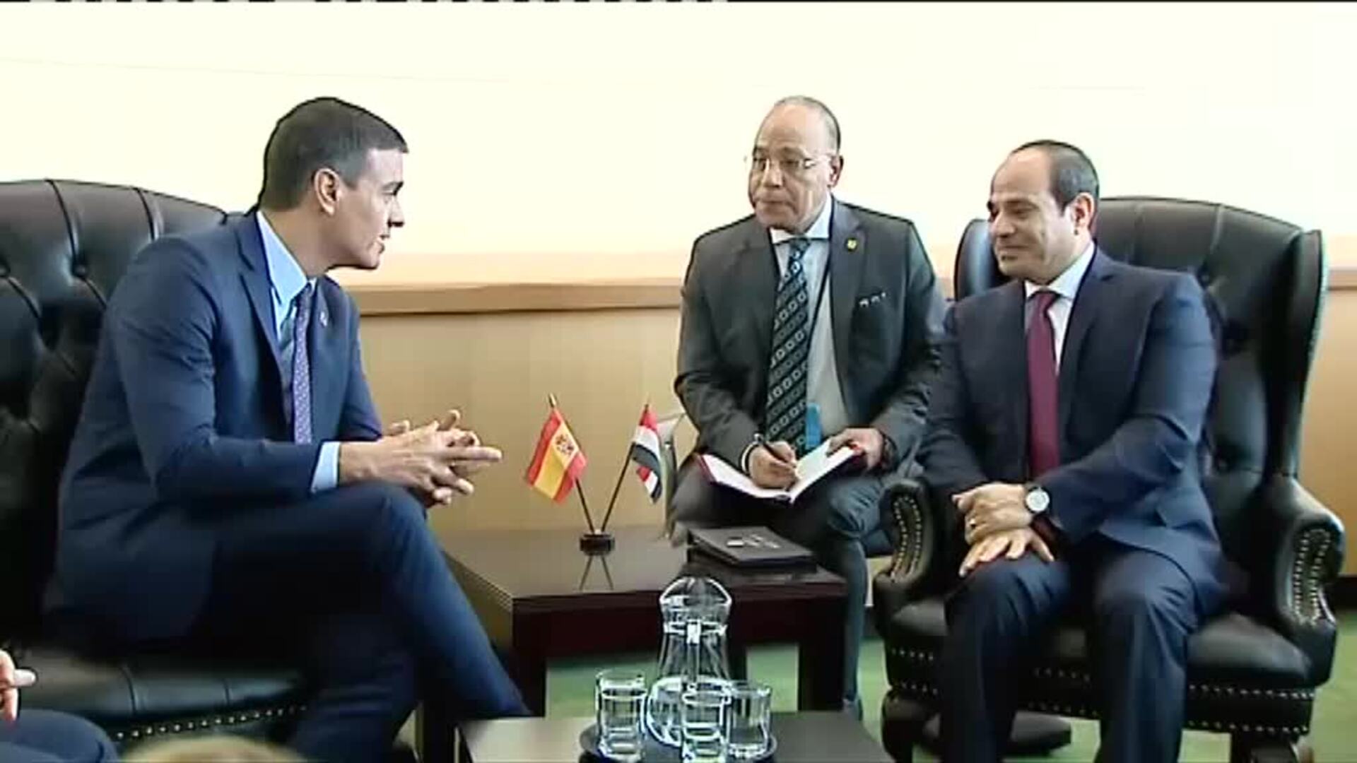 Sánchez se reúne en Naciones Unidas con el presidente de Egipto, Abdelfatah al Sisi