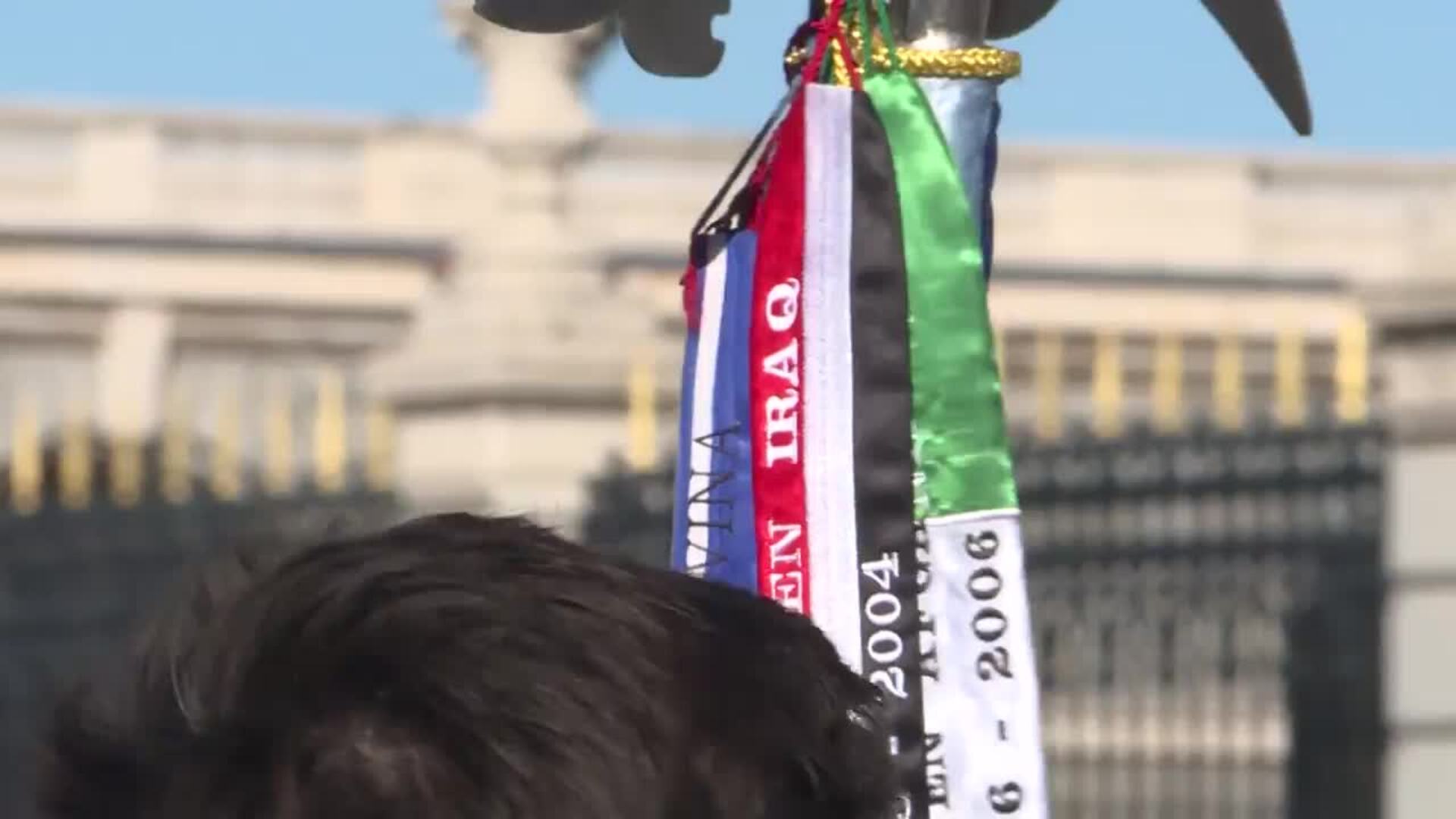 Ensayo del acto que se celebrará en el Día de la Fiesta Nacional