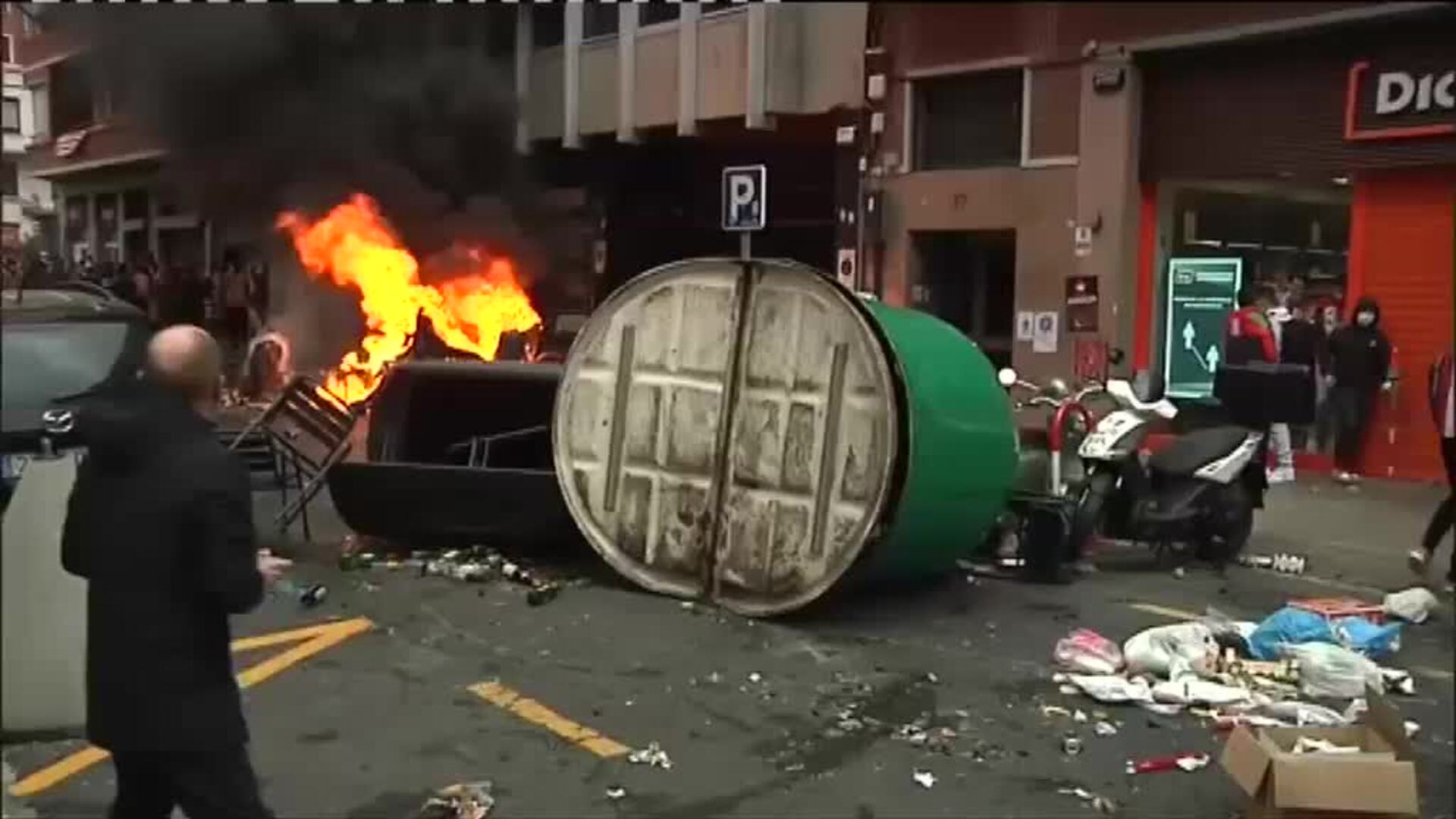 Hinchas del Athletic causan incidentes en Bilbao en la previa de la final de la Copa del Rey