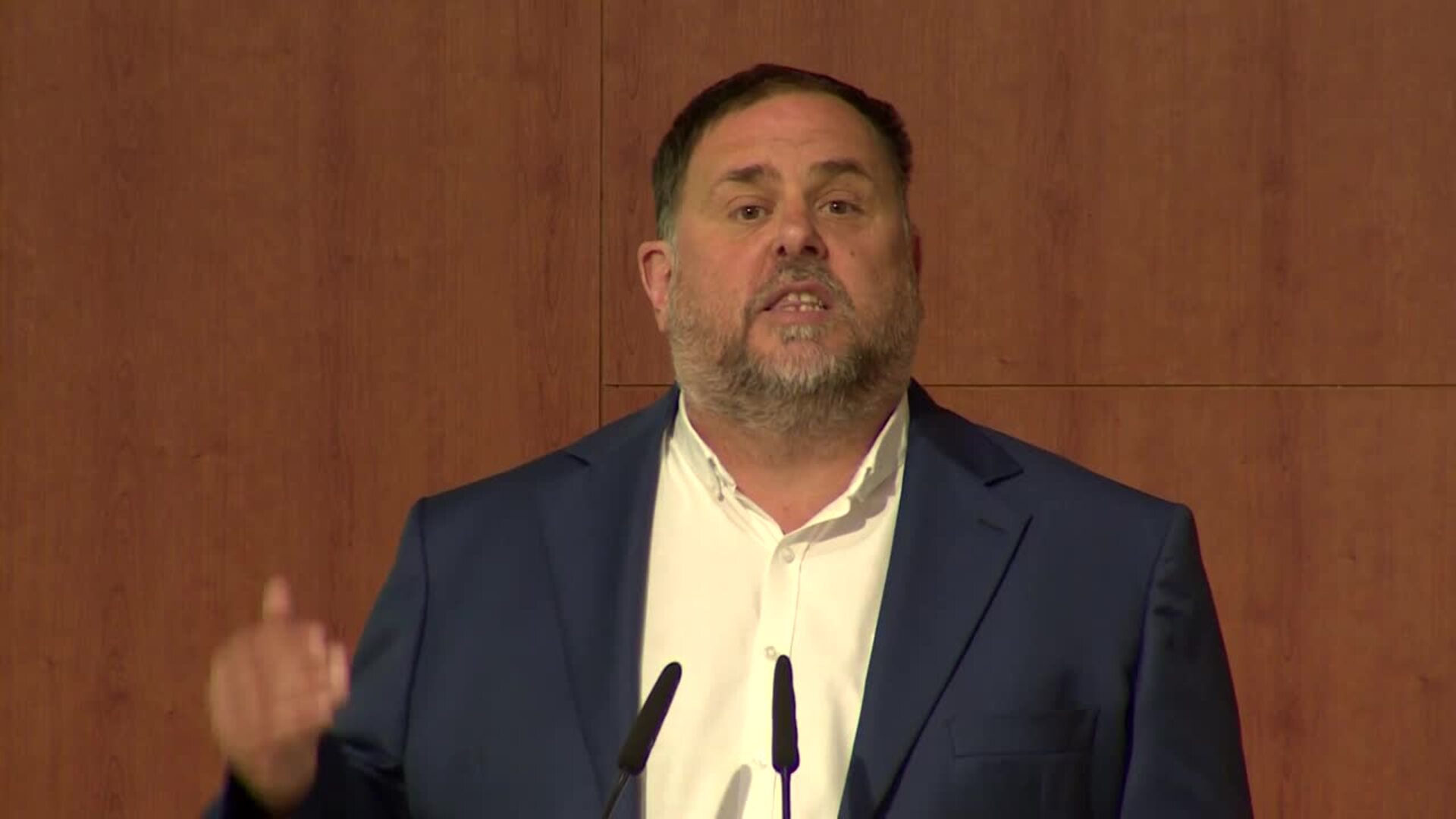 Junqueras pide apoyo pide el apoyo para afrontar la mesa de diálogo