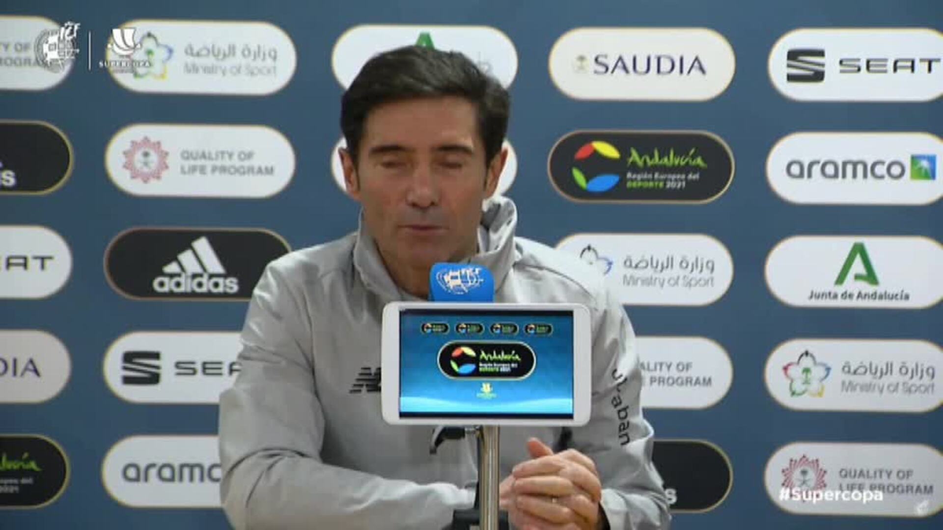 Marcelino: &quot;Los jugadores están a tope, como cañones&quot;