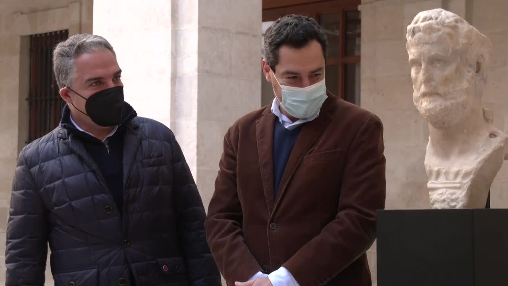 Moreno valora incorporación al Museo de Málaga de busto de Antonino Pío de valor arqueológico único