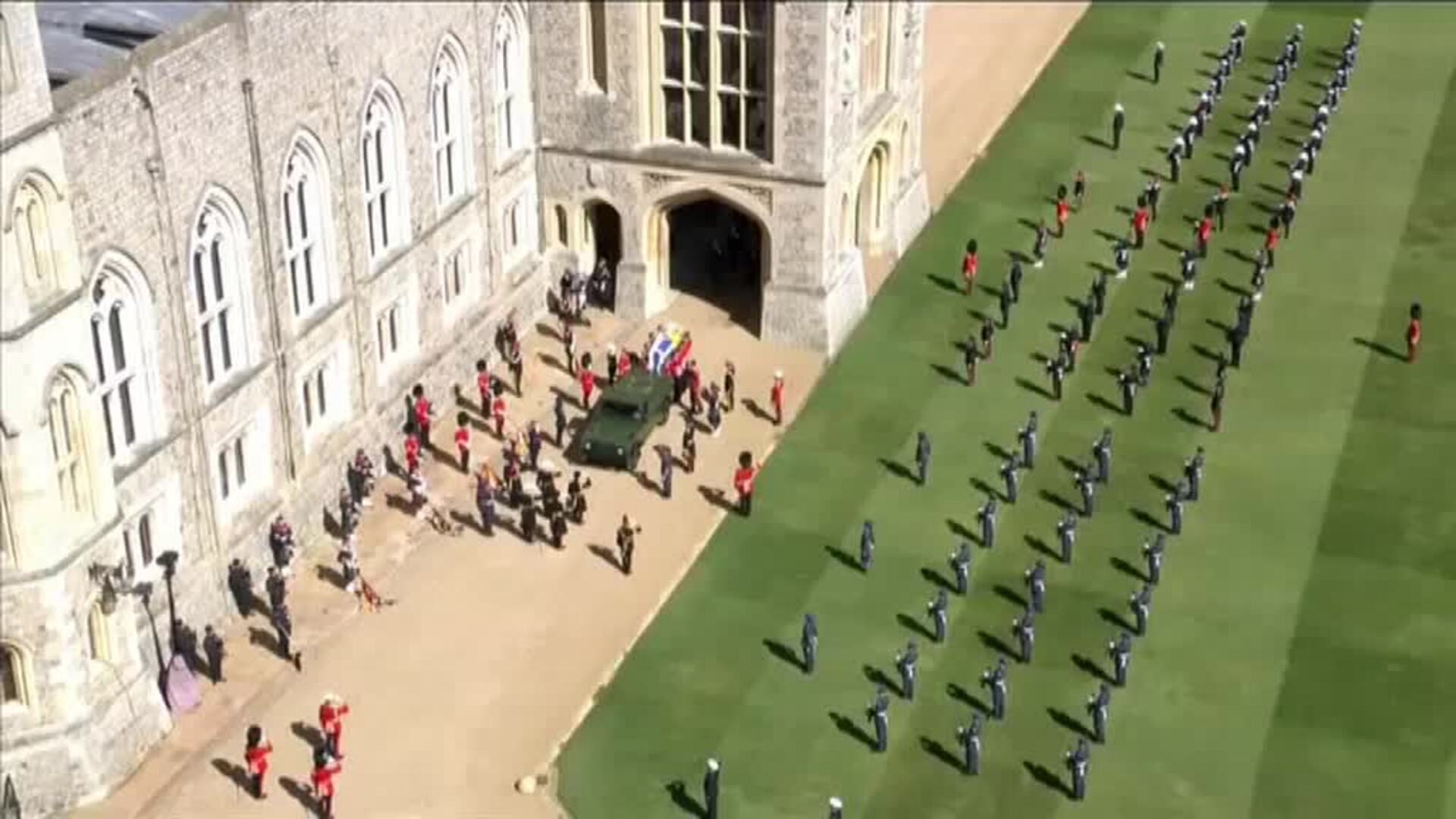 Solemne despedida de la Familia Real británica al Duque de Edimburgo