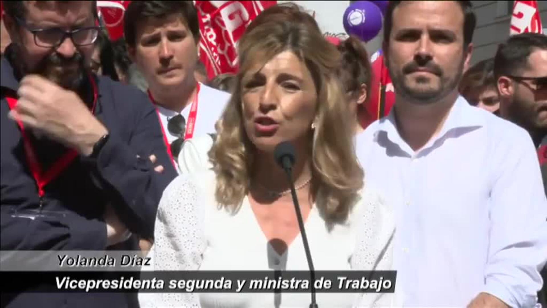 Sindicatos y Gobierno se manifiestan juntos por el 1º de mayo entre advertencias a los empresarios