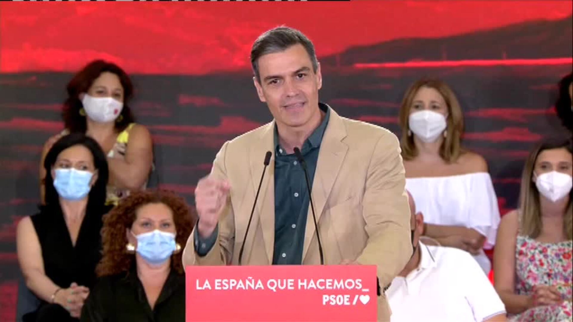 Sánchez anuncia que la semana que viene &quot;uno de cada dos españoles va a tener pauta completa&quot;