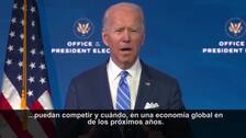 Biden anuncia un paquete de ayudas contra la crisis del coronavirus de 1,9 billones de dólares