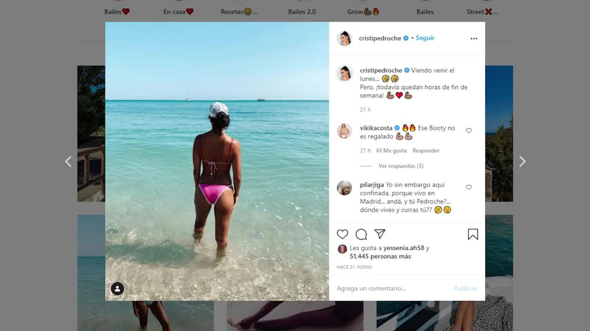 Cristina Pedroche empieza la semana &quot;recargando pilas&quot;