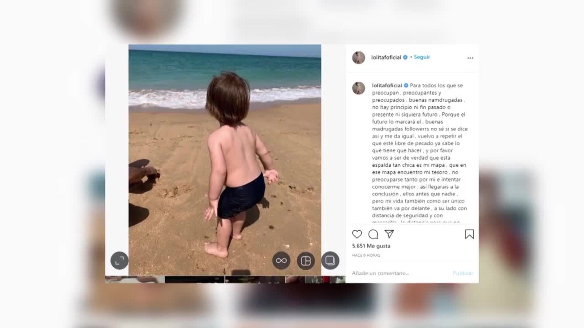 Lolita, una feliz abuela en el segundo cumpleaños de su nieto Noah