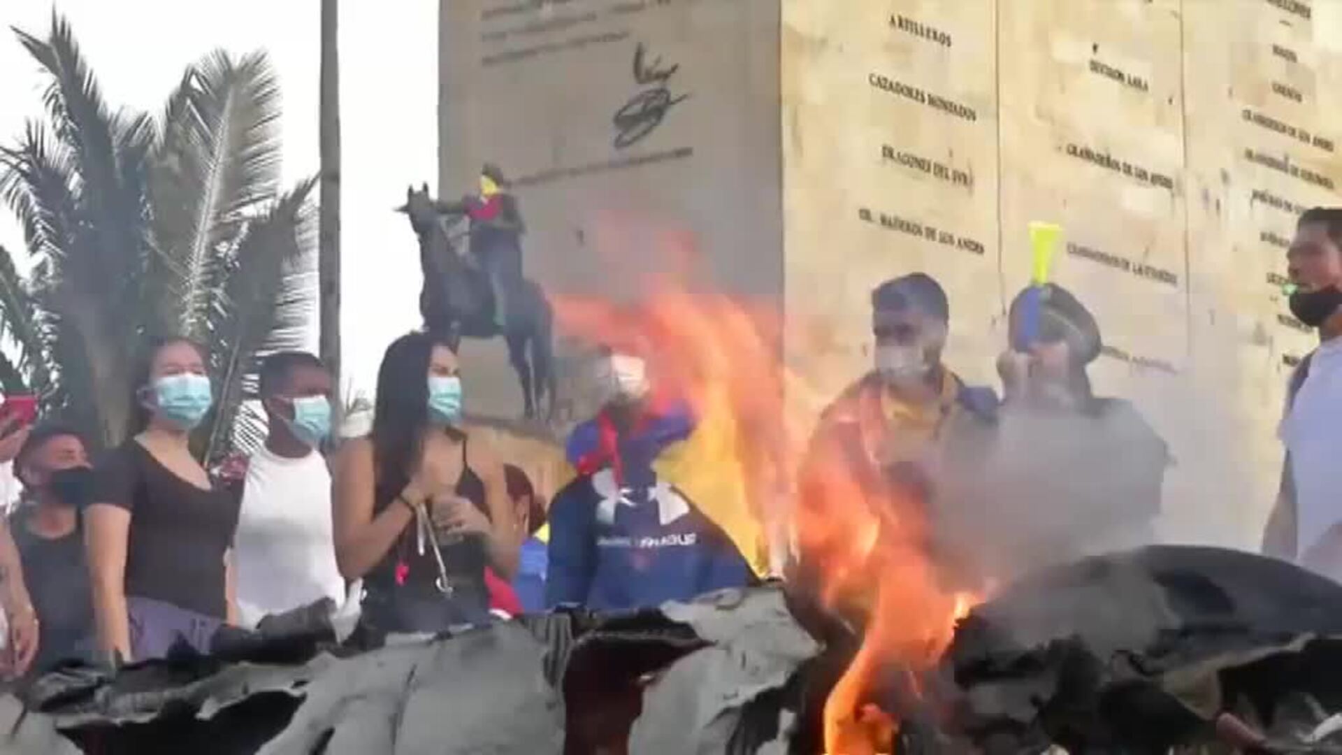 Homenaje en Colombia a los manifestantes fallecidos