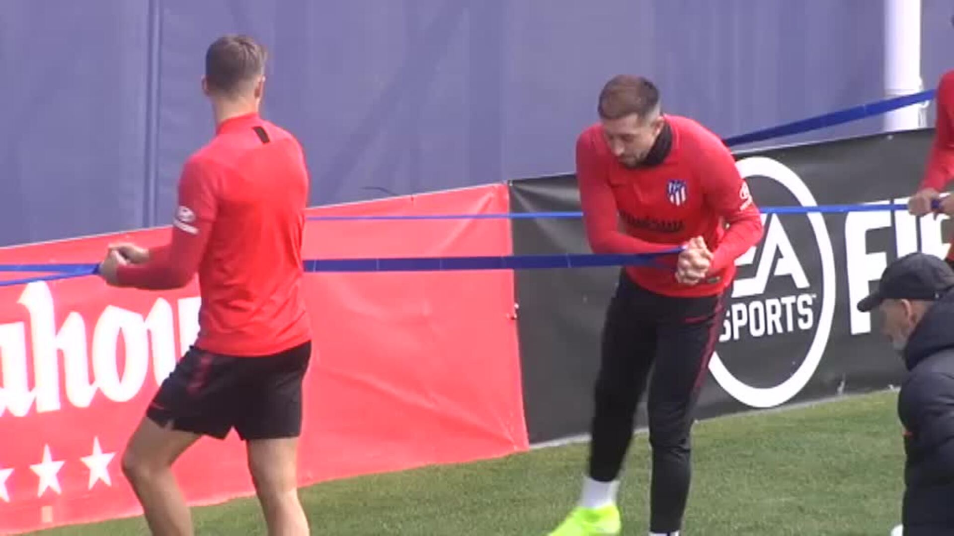 El Atlético prepara el partido contra el Villarreal