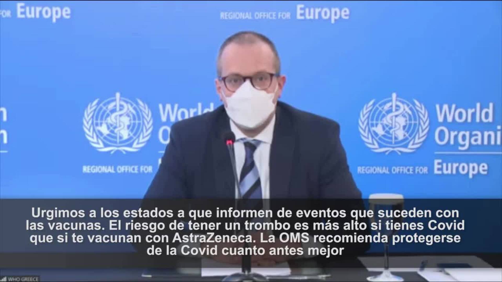 OMS dice que el riesgo de trombos es más alto con Covid-19 que con vacunas