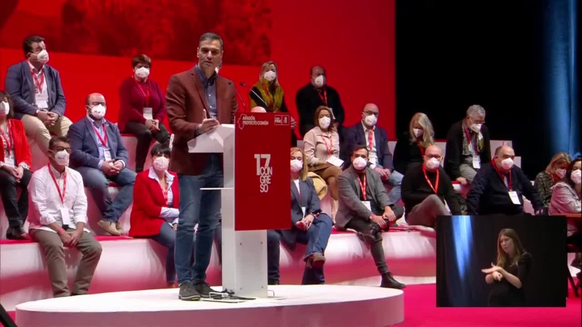 Sánchez destaca &quot;unión&quot; de PSOE &quot;justo en el momento que más lo necesita España&quot;