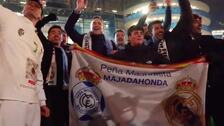 El madridismo calienta motores en el centro de Mánchester