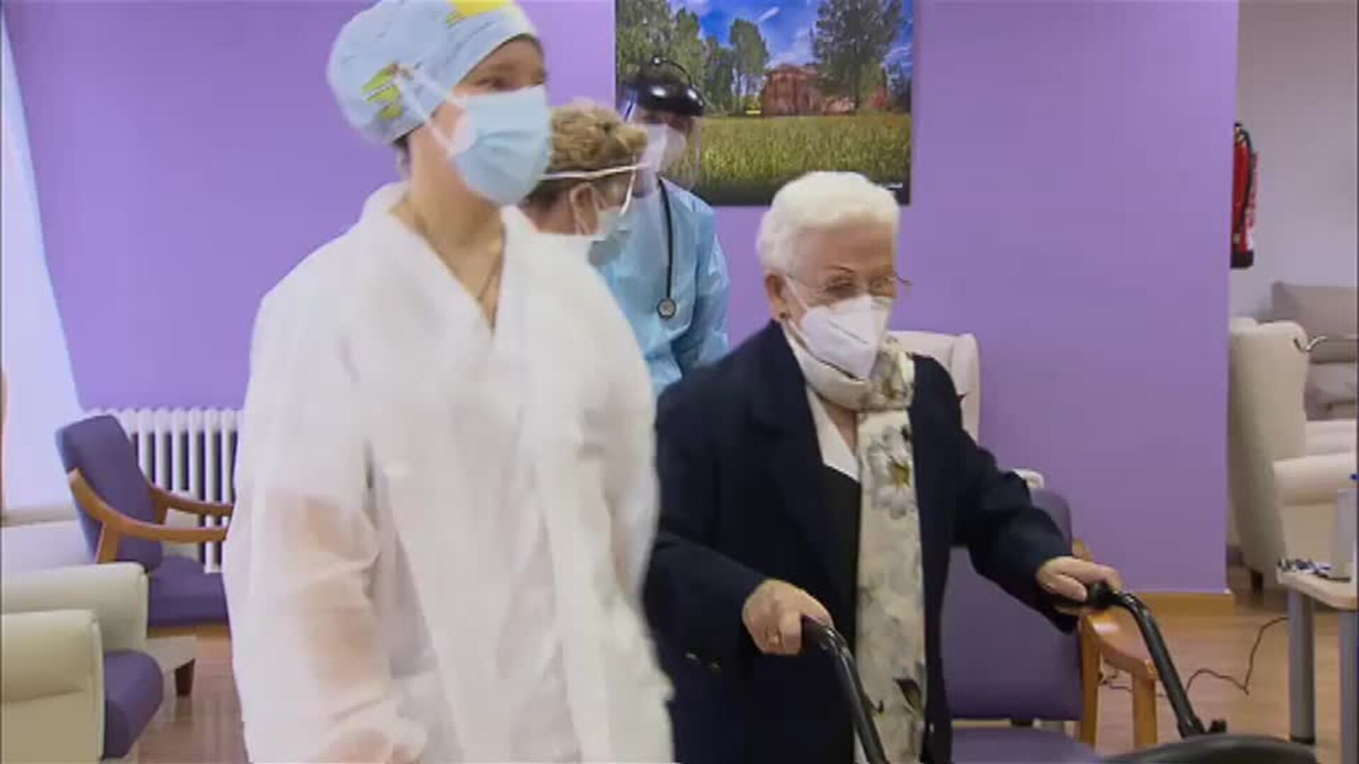 Ilusión y esperanza en los primeros vacunados