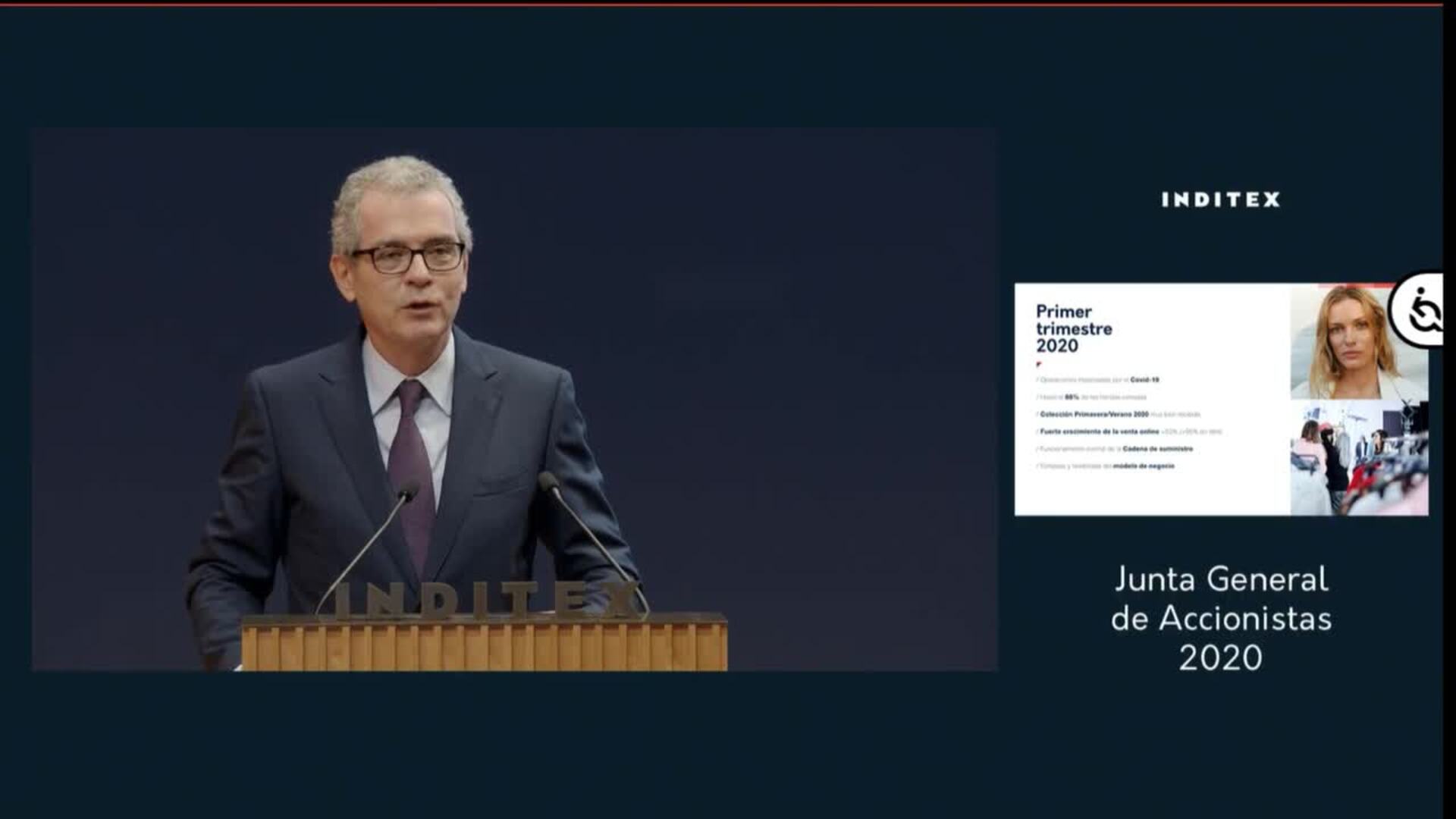 Isla dice que la crisis sanitaria ha puesto de manifiesto la &quot;fortaleza&quot; de Inditex