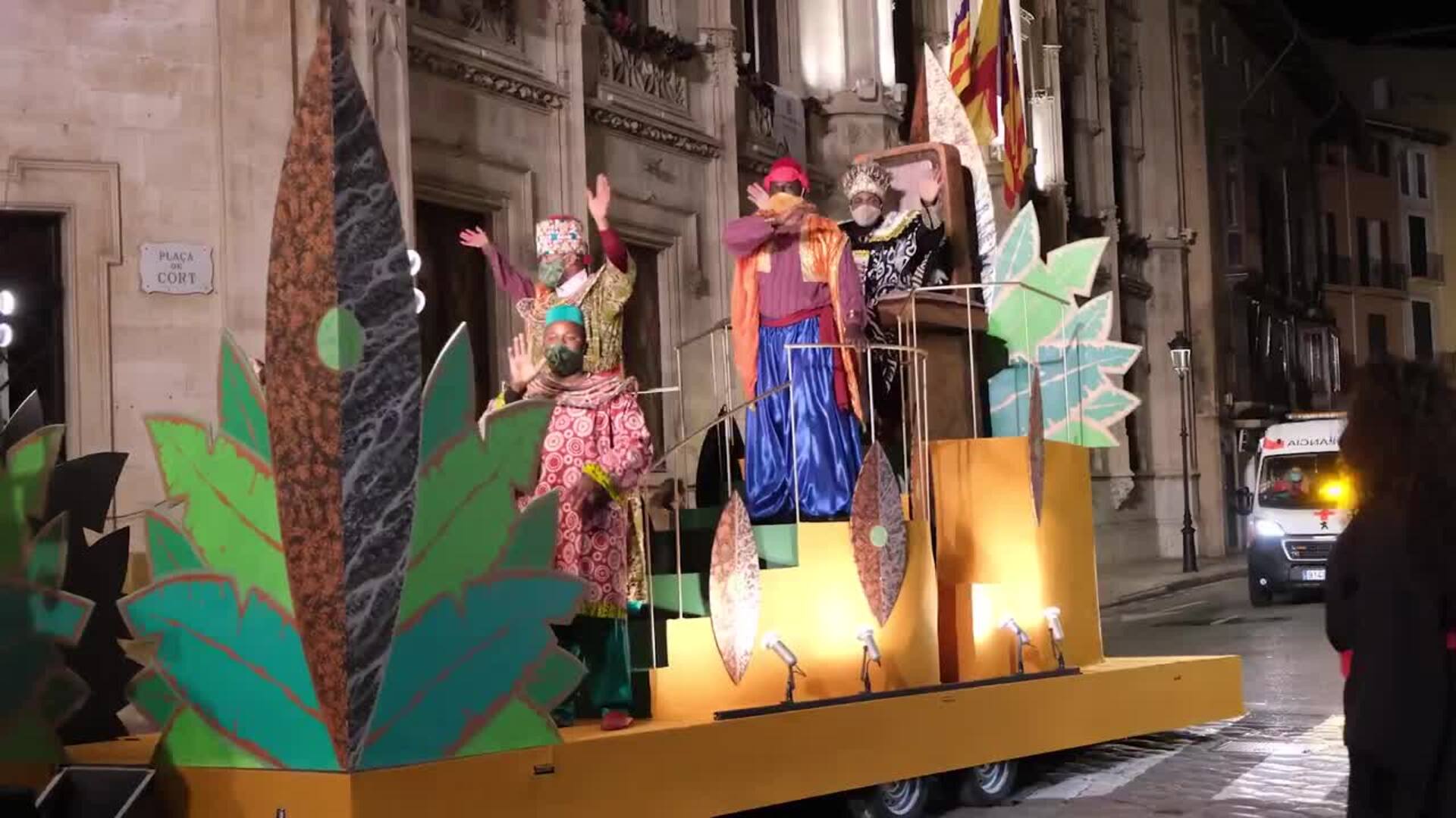 Los Reyes Magos llegan en a Palma y protagonizan un recorrido sin público