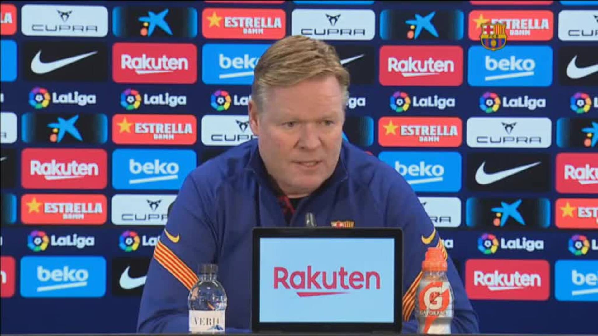 Koeman sobre la sanción a Piqué: &quot;Hay que tener cuidado porque con poco te pueden hacer un problema&quot;