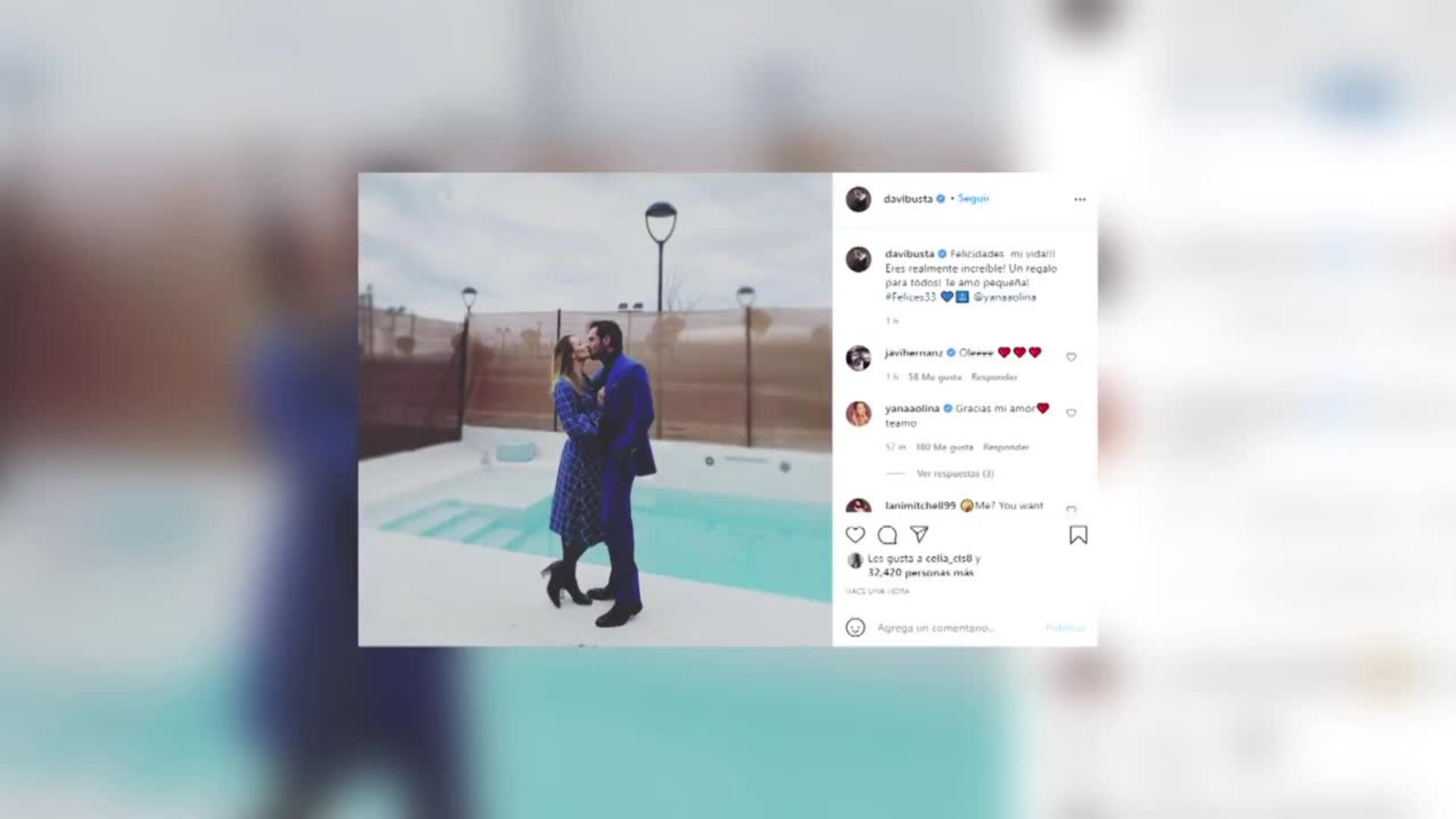 David Bustamante a Yana Olina por su cumpleaños: &quot;Eres realmente increíble&quot;