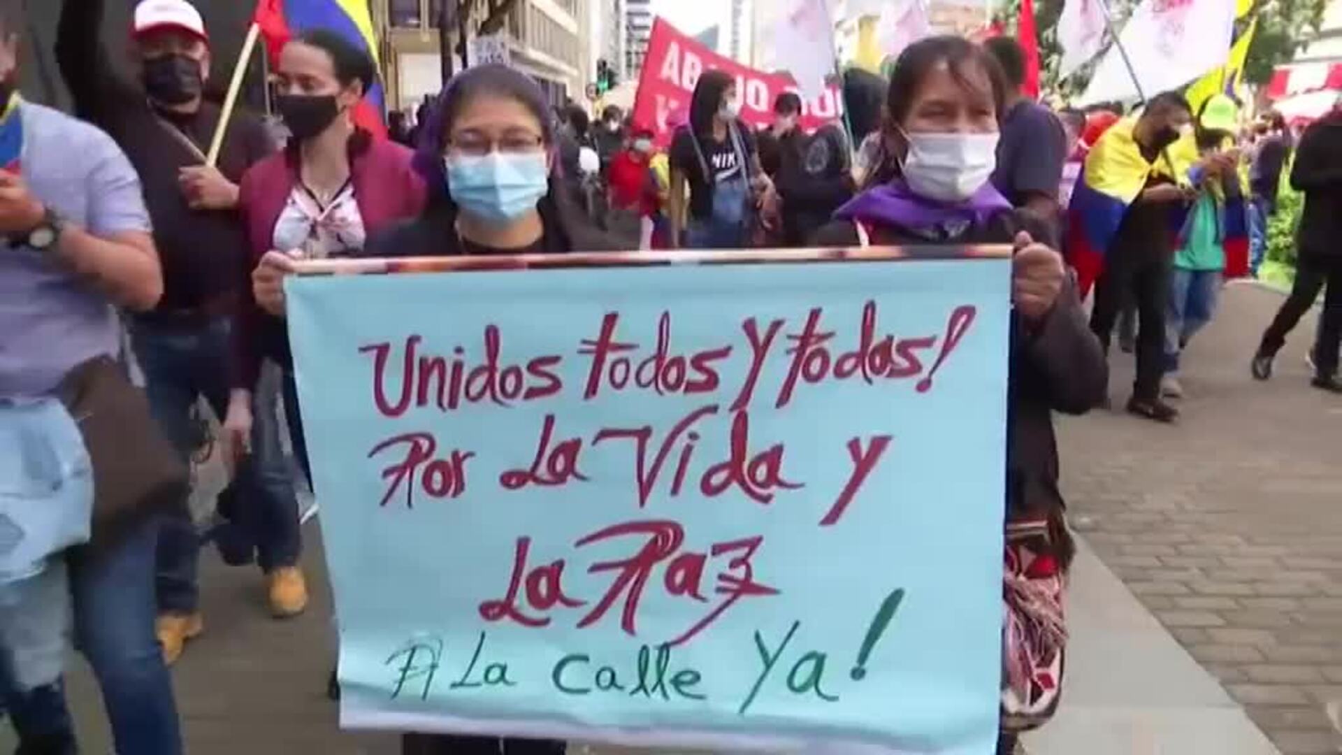 Protesta masiva contra el Gobierno en Colombia