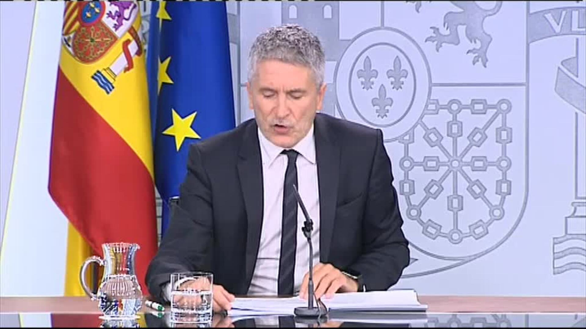 Marlaska: &quot;Aplicaremos el código penal&quot;