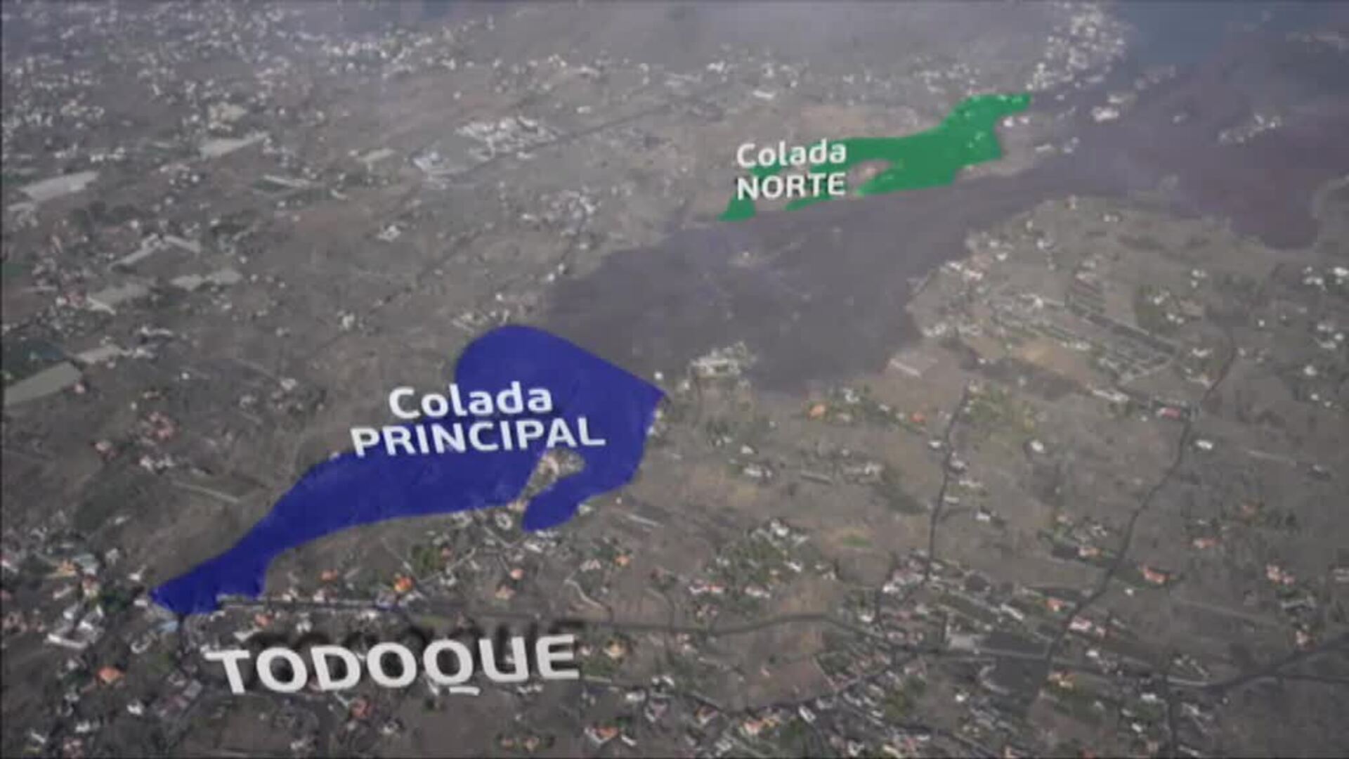 La lengua de lava ha avanzado 4 kilómetros y en algunas zonas llega a tener una anchura de 500 metros