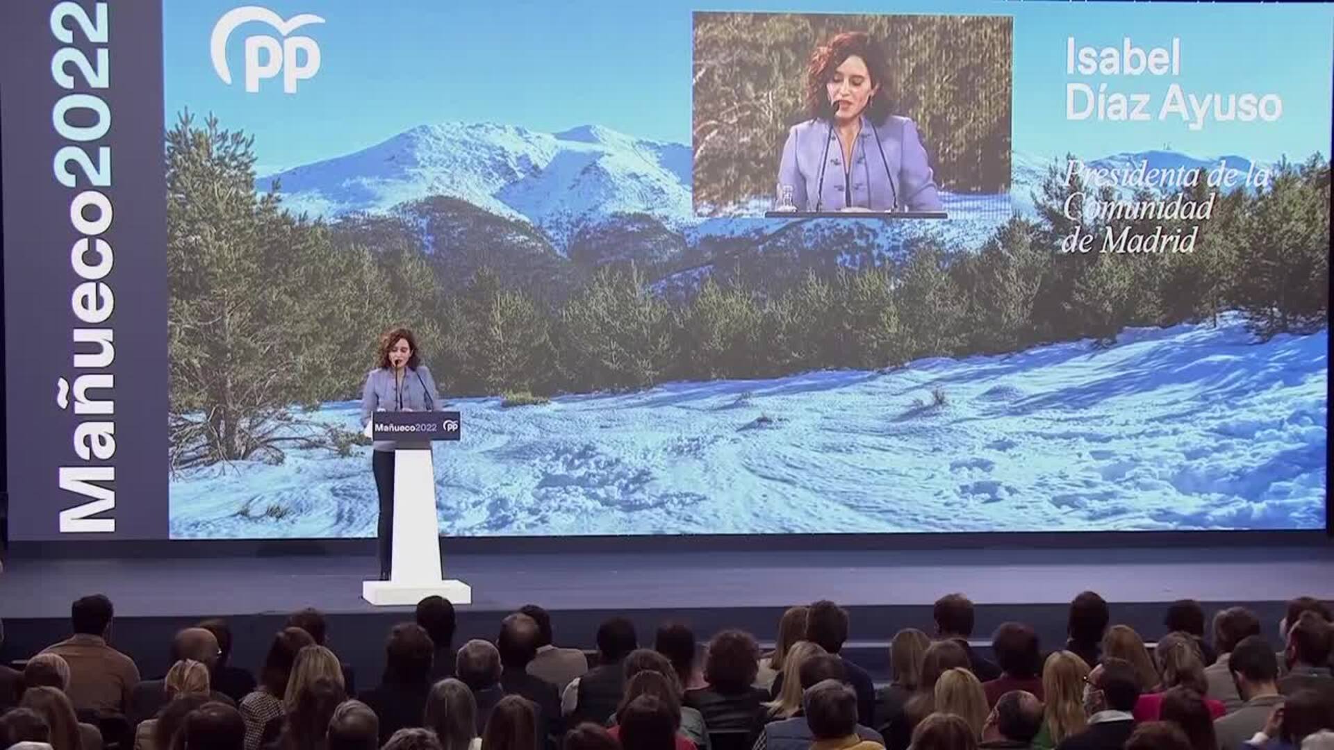 Ayuso pide el voto para &quot;la casa común&quot; del centro derecha