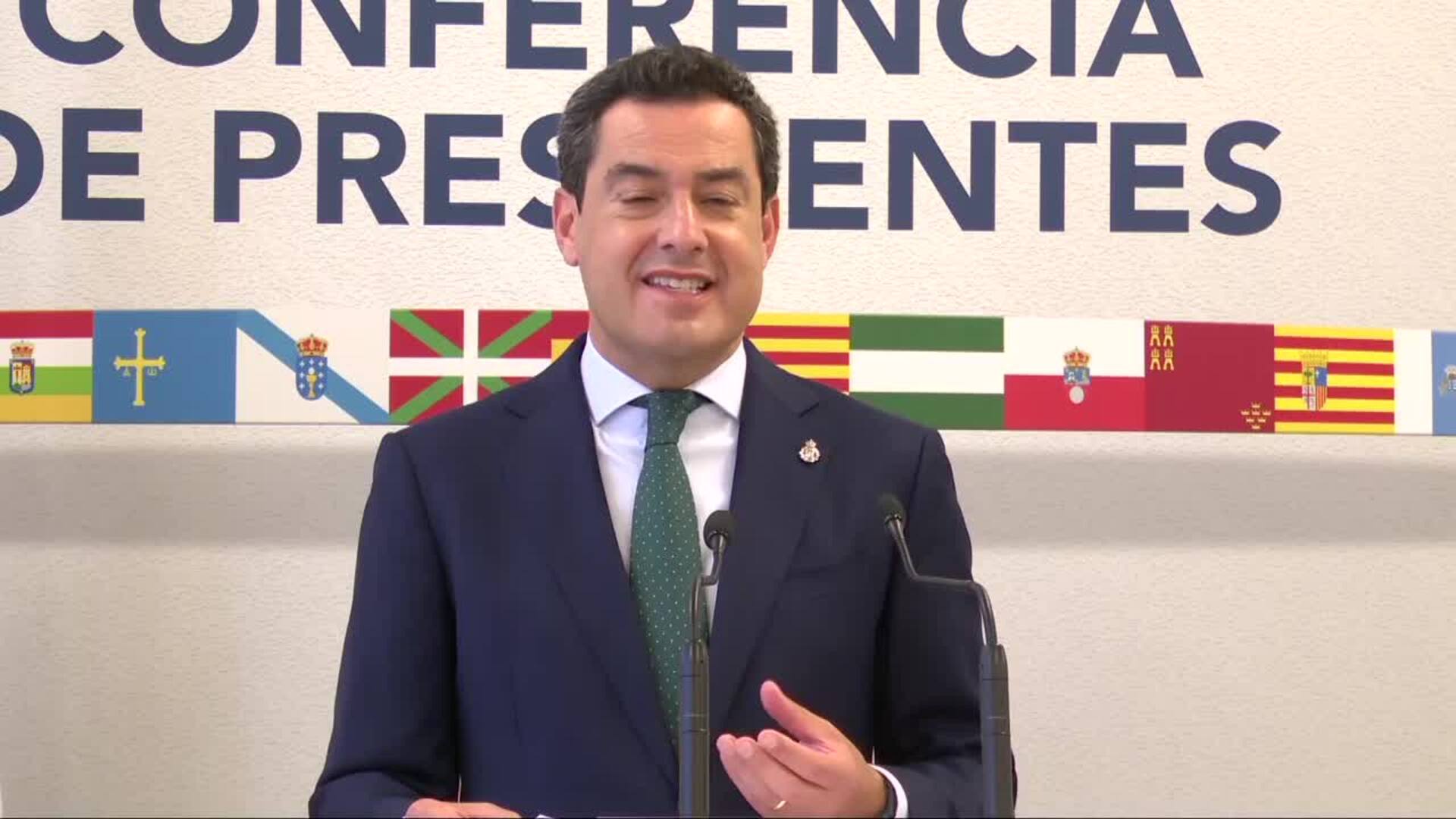 Moreno reprocha al Gobierno que &quot;trate mejor&quot; a Cataluña y País Vasco