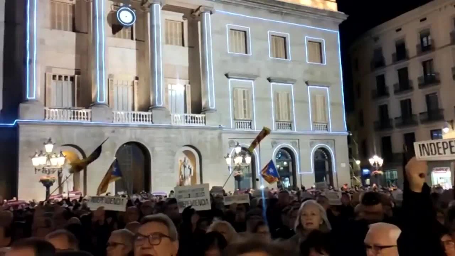 Concentración de ANC en Barcelona contra la inhabilitación de Quim Torra