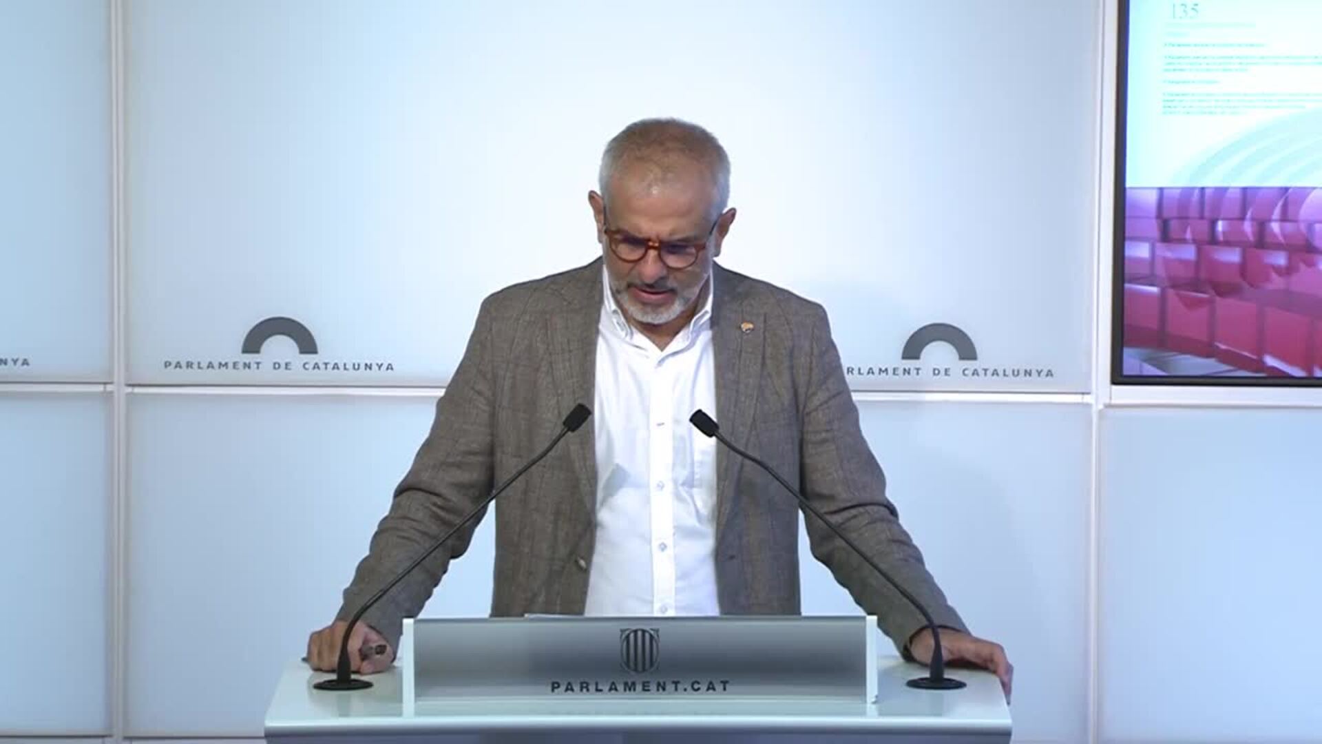 Carrizosa (Cs) acusa a Borràs de &quot;calentar la Diada&quot; con la Medalla de Honor del Parlament