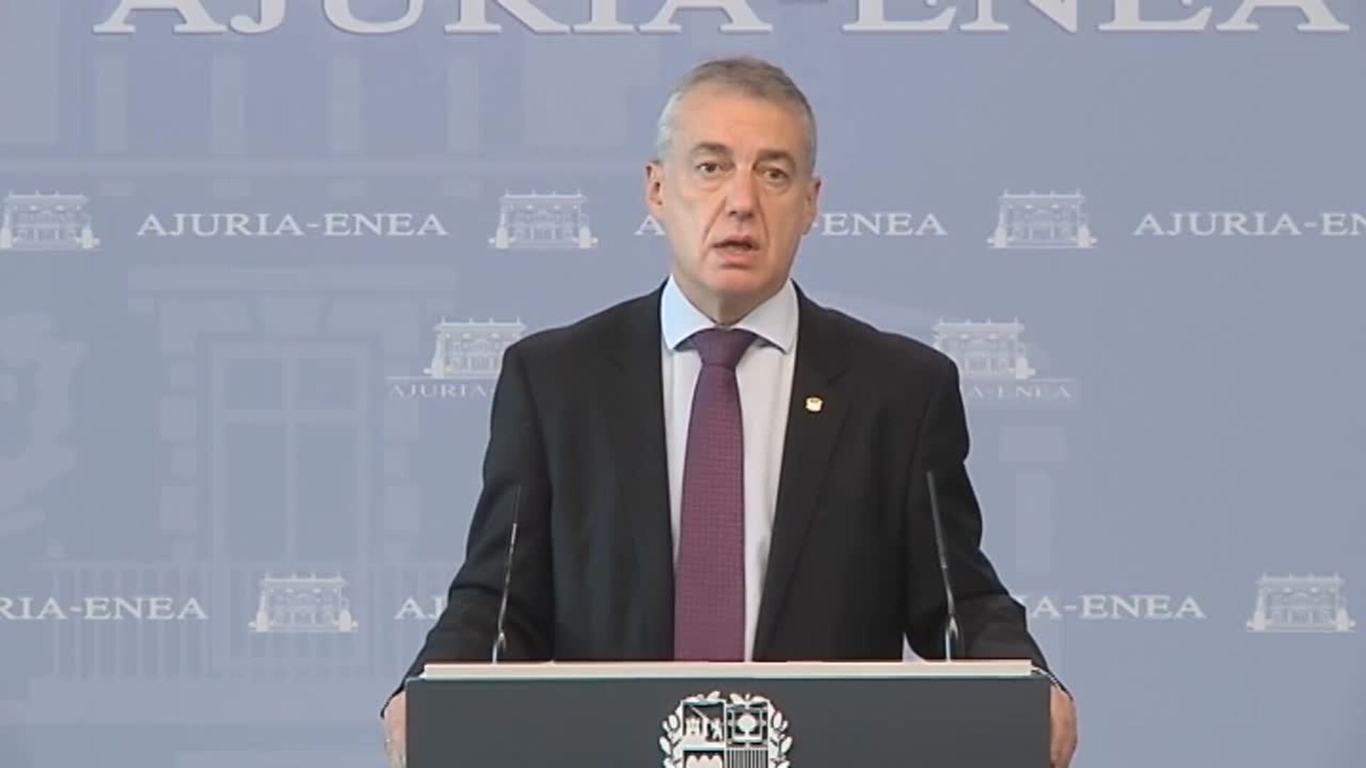 Urkullu solicita formalmente a Sánchez el estado de alarma