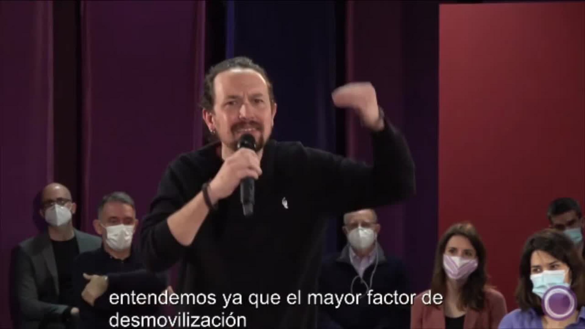 Iglesias apuesta por la movilización y una candidatura de izquierdas en Madrid