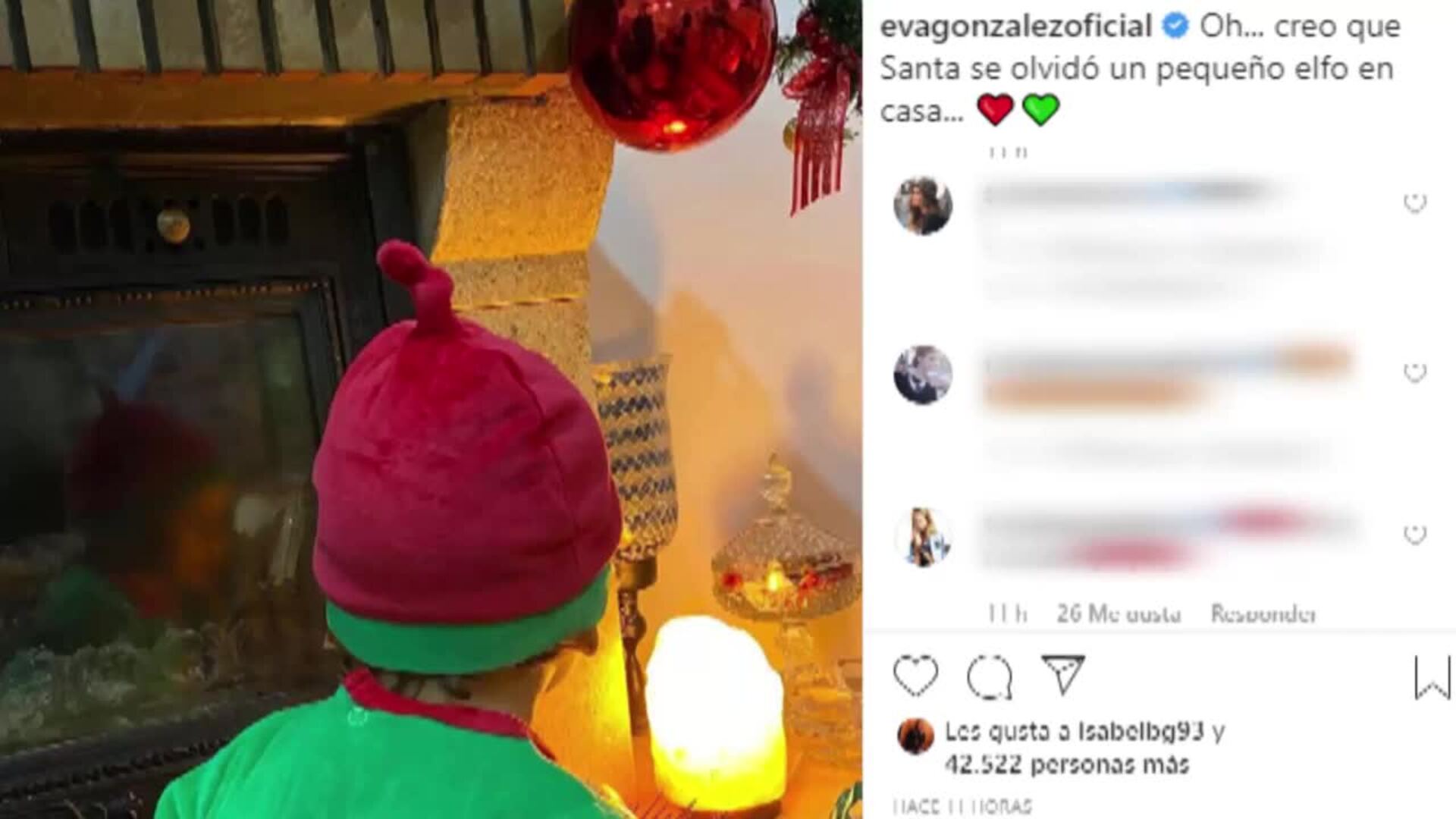 Un elfo se cuela en casa de Eva González