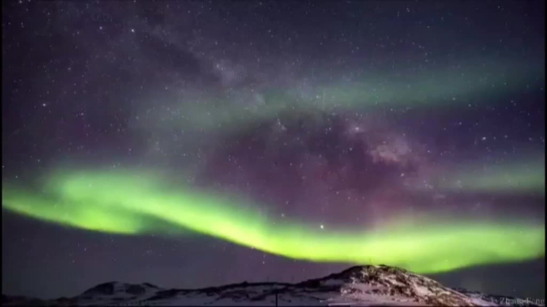 Espectacular aurora boreal en la Antártida