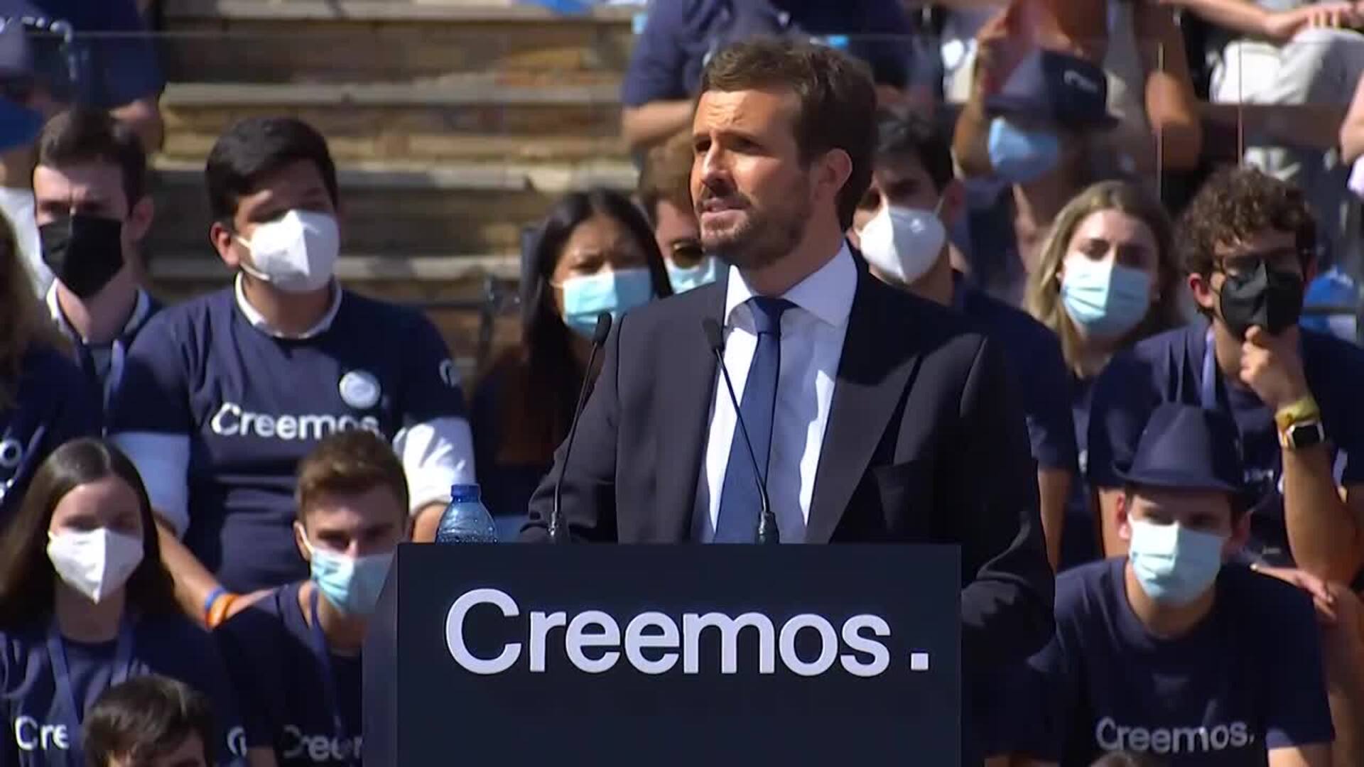 Casado carga contra el &quot;trienio negro&quot; de Sánchez y sitúa al PP como &quot;única alternativa&quot;