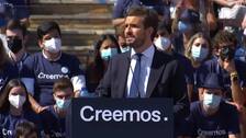 Casado reivindica al PP como «centro fuerte y fuerza tranquila» y remarca su distancia con Vox