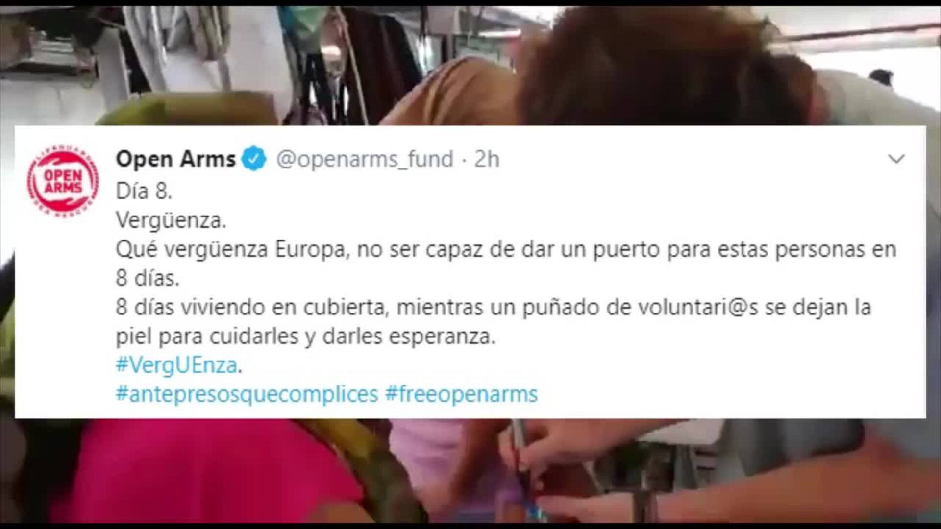 Open Arms reprocha a la UE que no ofrezca puerto para desembarcar