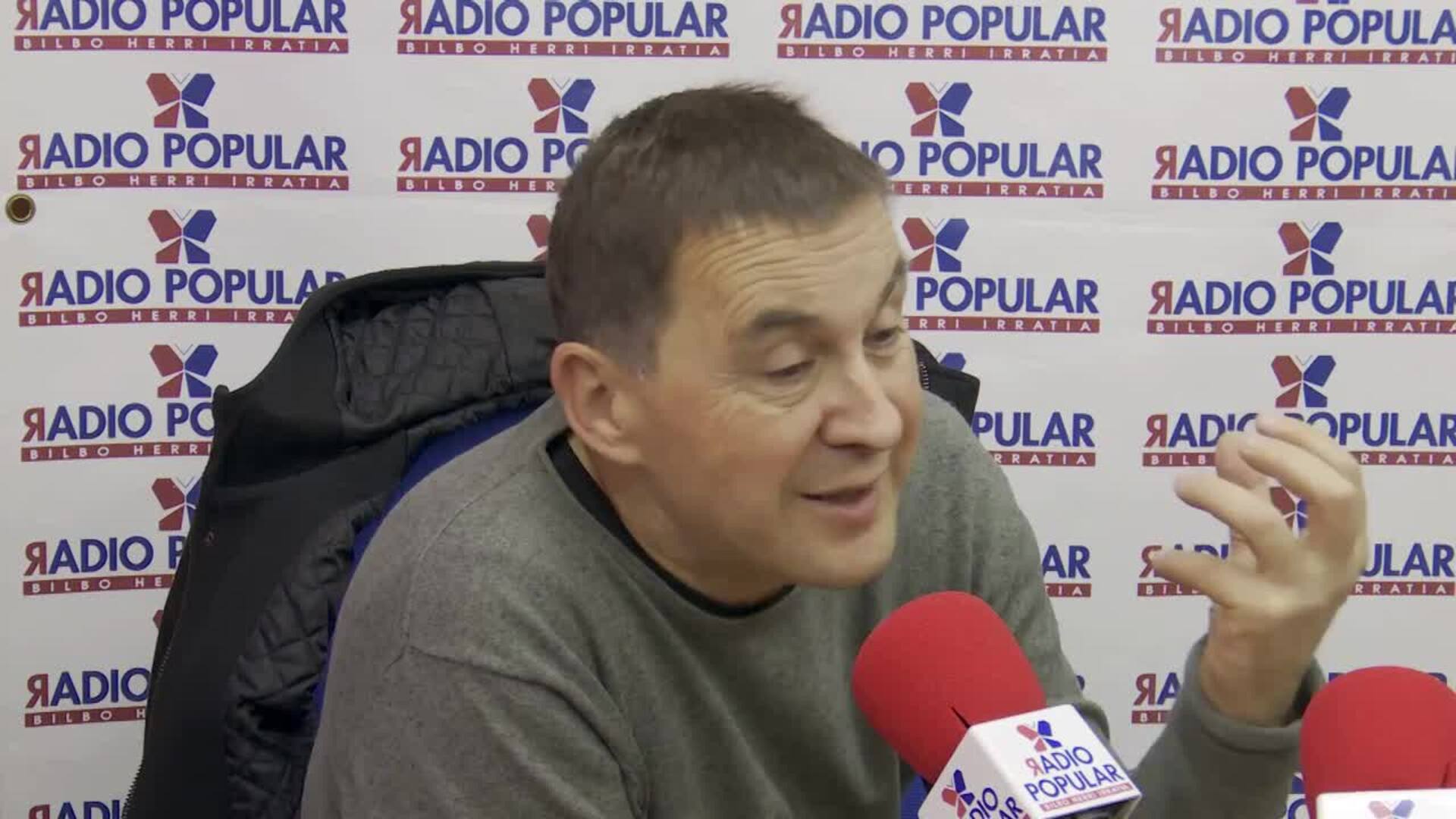 Otegi: &quot;Los presos tienen que estar en las cárceles vascas, o de alrededor ya&quot;
