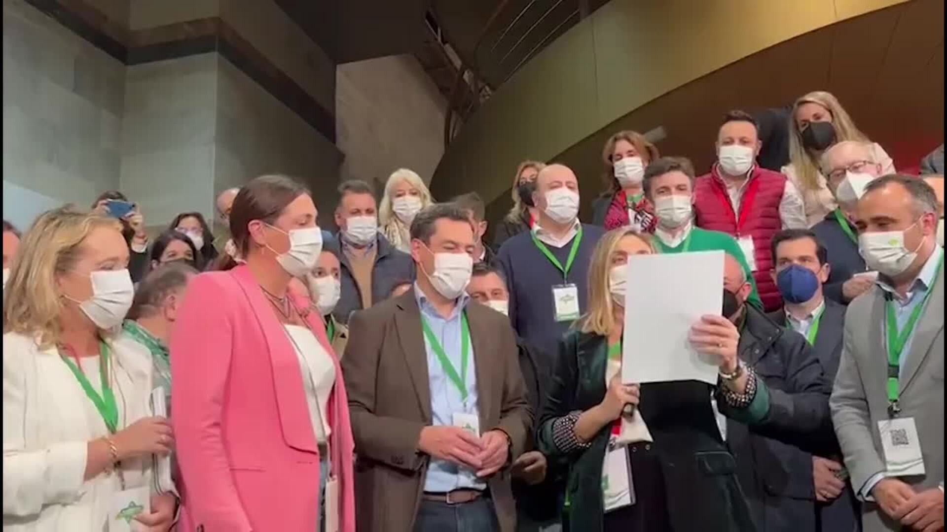 Moreno reelegido presidente del PP-A, con un respaldo del 98,98 por ciento