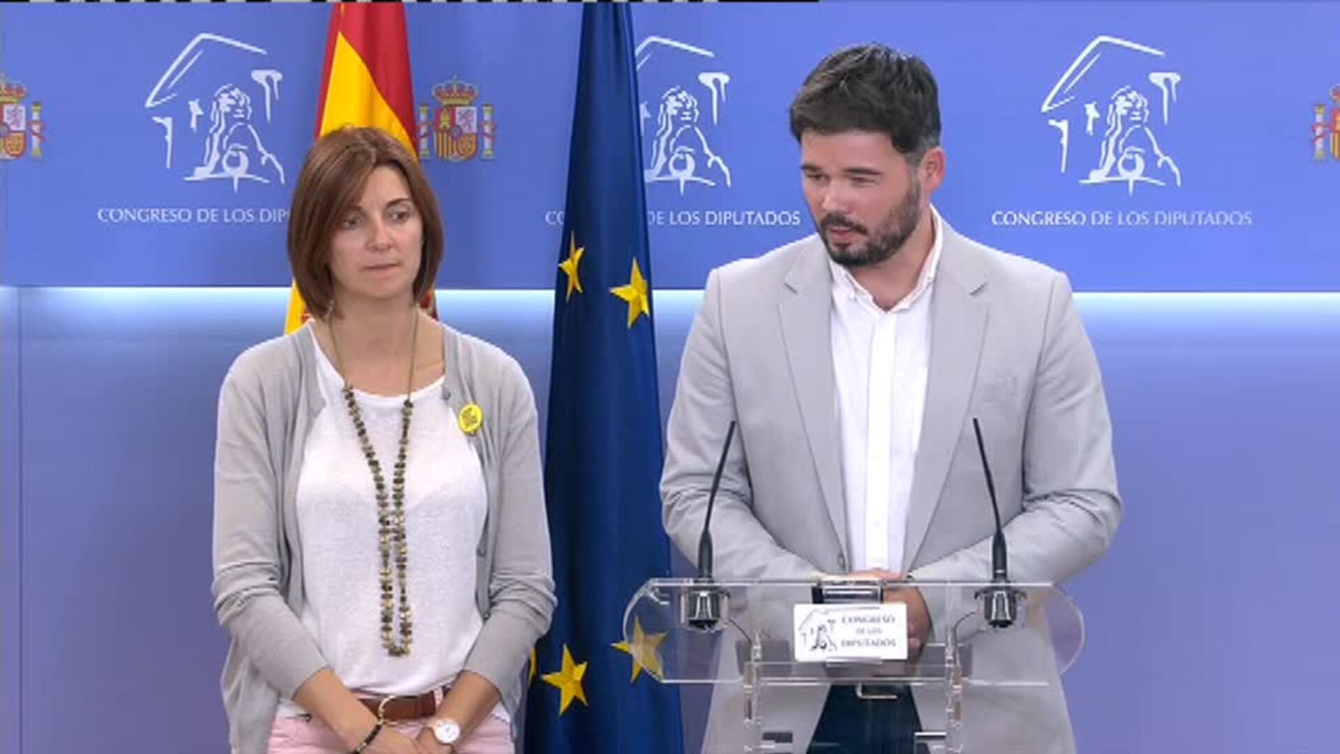 Rufián pide a PSOE y Podemos que &quot;nadie se levante de la mesa de negociación hasta el último minuto&quot;