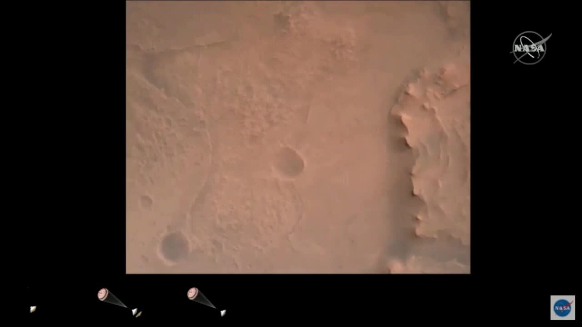 Así descendió y aterrizó en Marte el rover Perseverance de la NASA