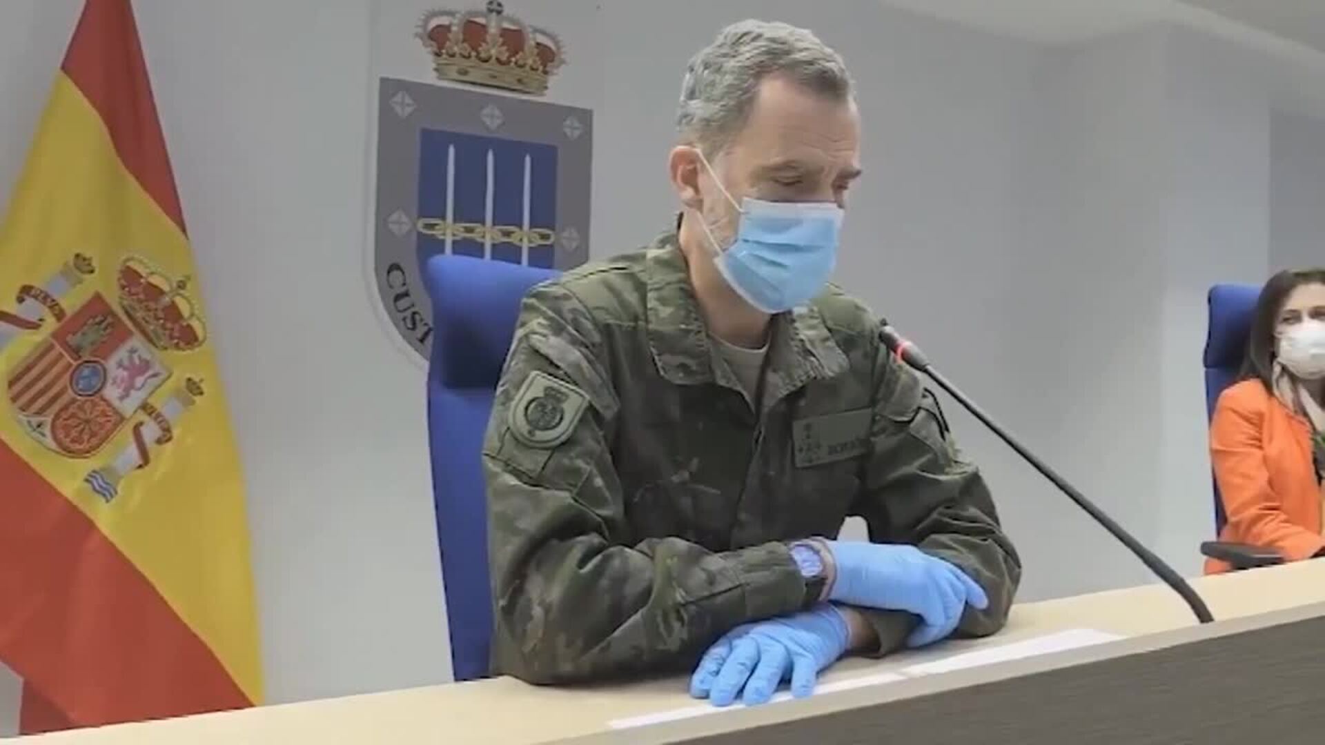 El Rey felicita a los militares en Retamares