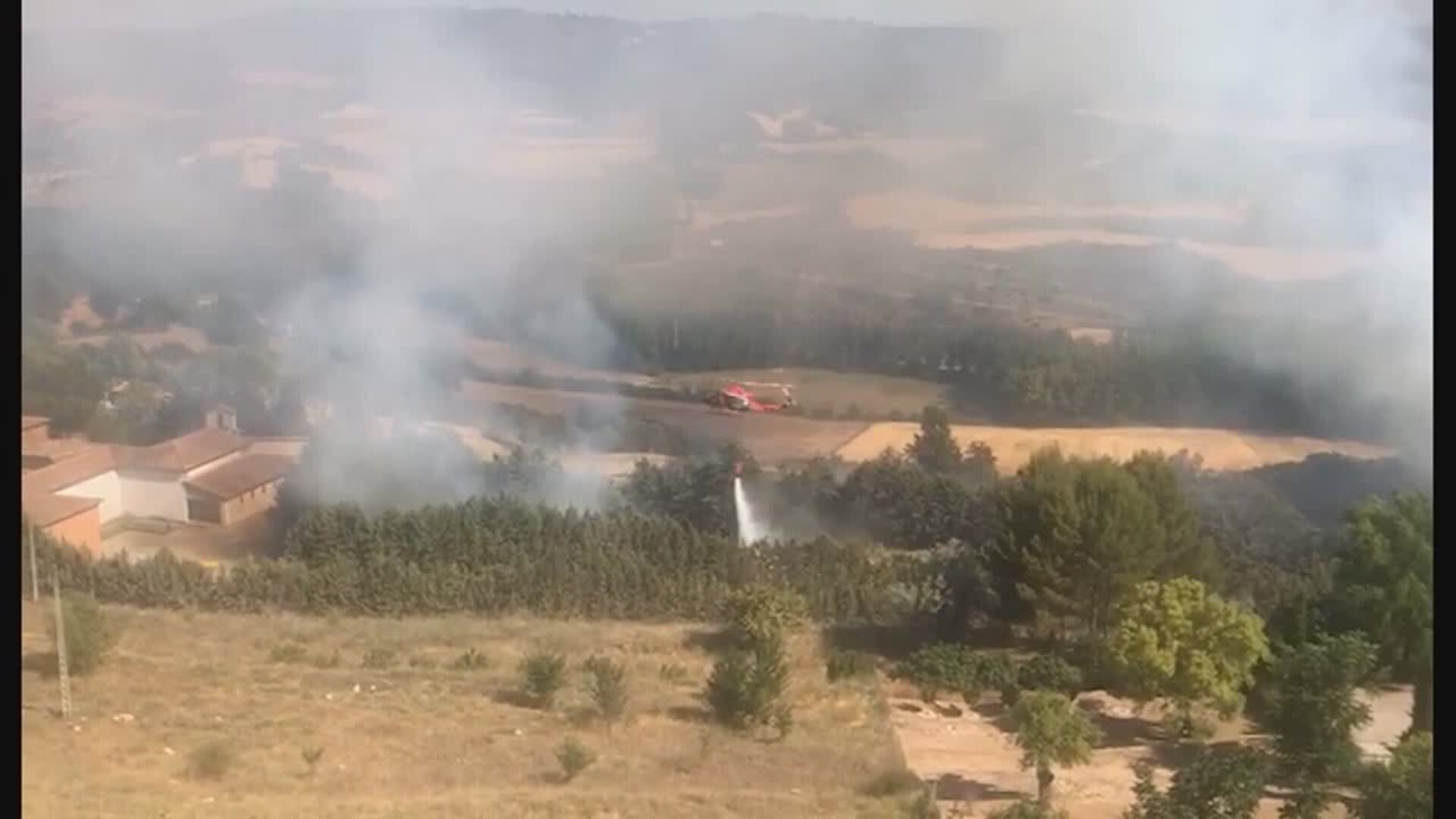 Declarado un incendio forestal en Brihuega (Guadalajara)