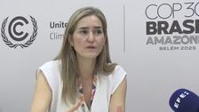 Aagesen espera que el PP comprenda en la COP30 la gravedad de la crisis climática