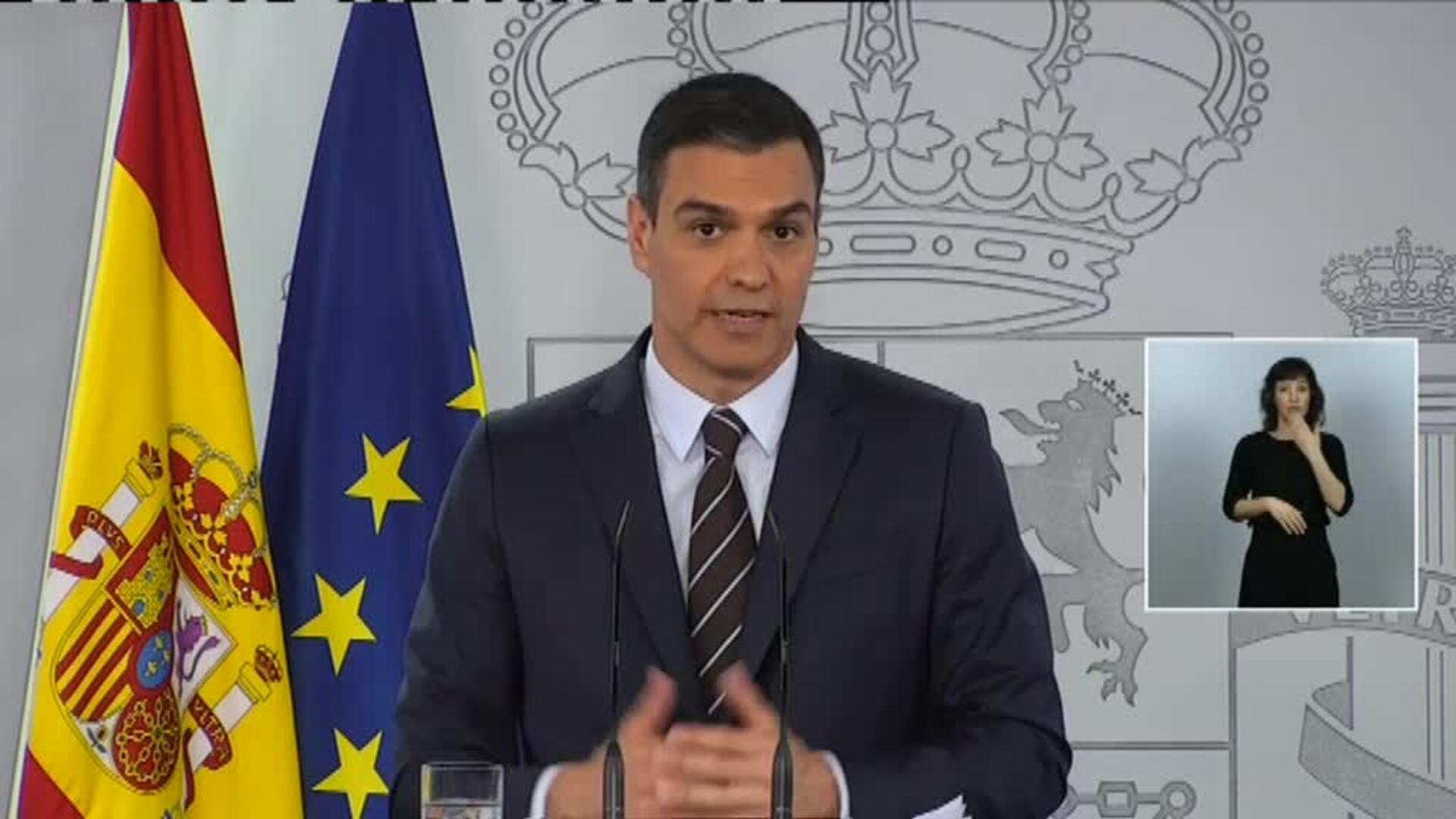 Sánchez apuesta por una &quot;respuesta común y homogénea&quot; a la presencia de aficionados en el fútbol y el baloncesto