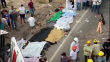Al menos 55 inmigrantes muertos al volcar un camión en el estado mexicano de Chiapas