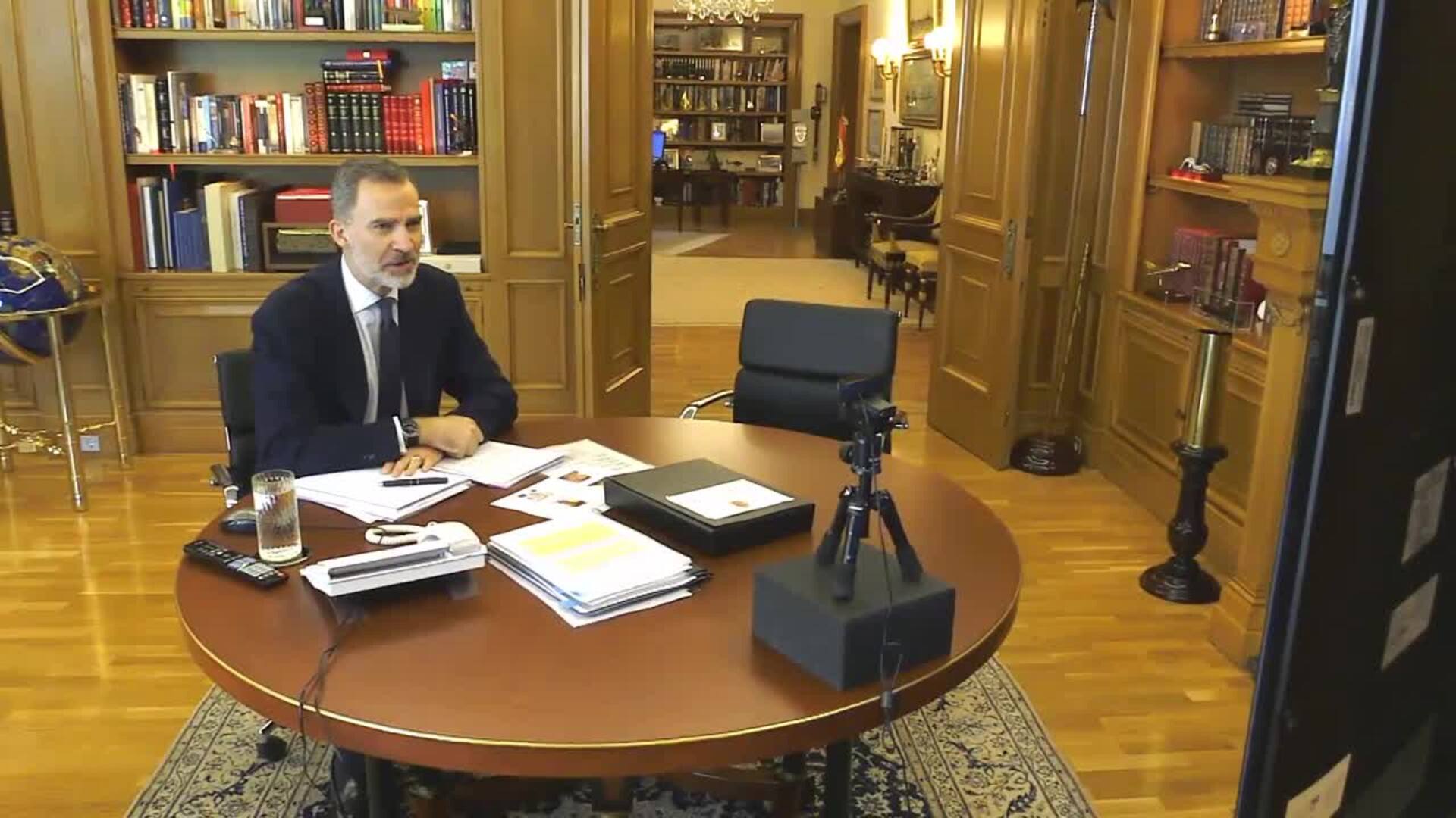 El Rey ha mantenido una videoconferencia con los presidentes y directores de Pastores